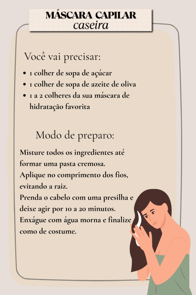 receita de máscara capilar caseira
