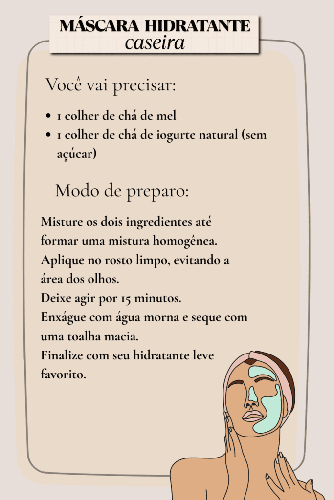 Receita de máscara hidratante facial caseira